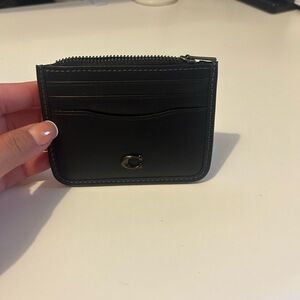 Coach Black Leather Card Holder